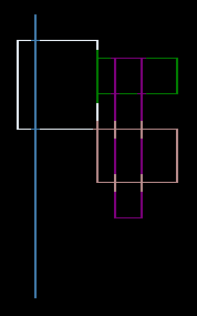 Four boxes and a single line. The glyphs for each box cleanly join each other.